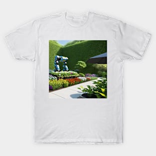 GardenTech Wonders - Robot-Made Paradise T-Shirt